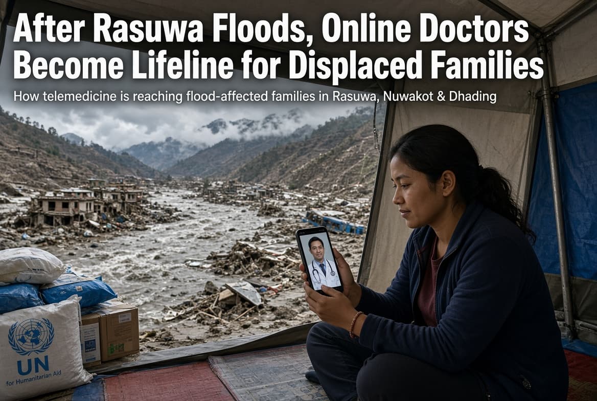 After Rasuwa Floods, Online Doctors Become Lifeline for Displaced Families