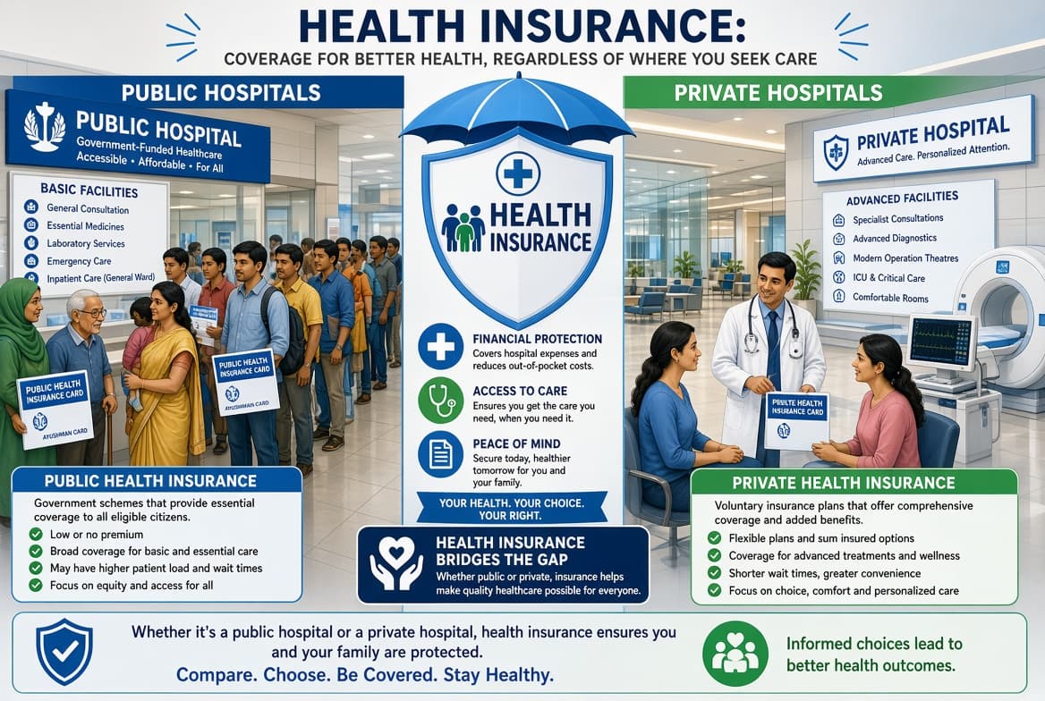 Health Insurance in Public and Private Hospitals
